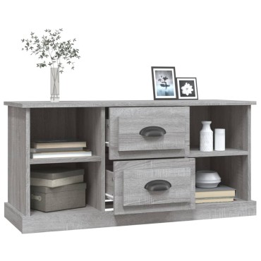 vidaXL Έπιπλο Τηλεόρασης Γκρι Sonoma 99,5x35,5x48cm από Επεξεργ. Ξύλο