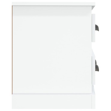 vidaXL Έπιπλο Τηλεόρασης Γυαλ. Λευκό 100x35,5x45cm Επεξεργασμένο Ξύλο