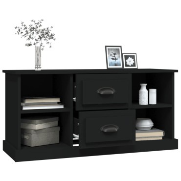 vidaXL Έπιπλο Τηλεόρασης Μαύρο 99,5x35,5x48cm Επεξ. Ξύλο