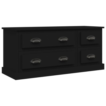 vidaXL Έπιπλο Τηλεόρασης Μαύρο 100x35,5x45cm Επεξ. Επεξεργασμένο Ξύλο