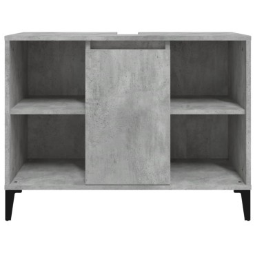 vidaXL Ντουλάπι Νιπτήρα Γκρι Σκυρ. 80x33x60cm Επεξεργασμένο Ξύλο 1 τεμ.