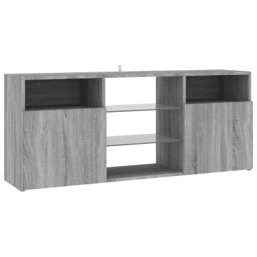 vidaXL Έπιπλο Τηλεόρασης με LED Γκρι Sonoma 120x30x50cm