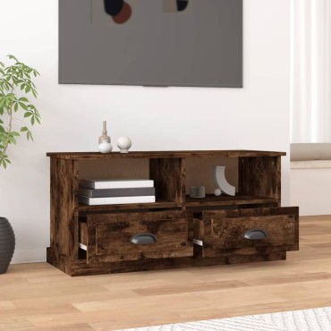 vidaXL Έπιπλο Τηλεόρασης Καπνιστή Δρυς 93x35,5x45cm Επεξ. Ξύλο