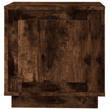 vidaXL Κομοδίνα 2 τεμ. Καπνιστή Δρυς 44x35x45cm Επεξεργασμένο Ξύλο