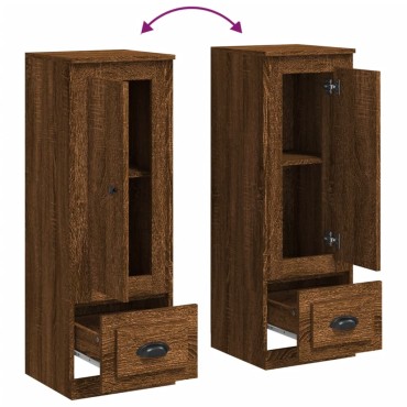vidaXL Ντουλάπι Καφέ δρυς 36x35,5x103,5cm από Επεξεργασμένο Ξύλο 1 τεμ.