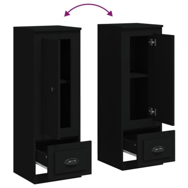 vidaXL Ντουλάπι Μαύρο 36x35,5x103,5cm από Επεξεργασμένο Ξύλο 1 τεμ.