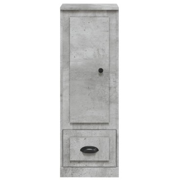 vidaXL Ντουλάπι Γκρι Σκυροδέματος 36x35,5x103,5cm Επεξεργασμένο Ξύλο 1 τεμ.