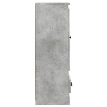 vidaXL Ντουλάπι Γκρι Σκυροδέματος 36x35,5x103,5cm Επεξεργασμένο Ξύλο 1 τεμ.