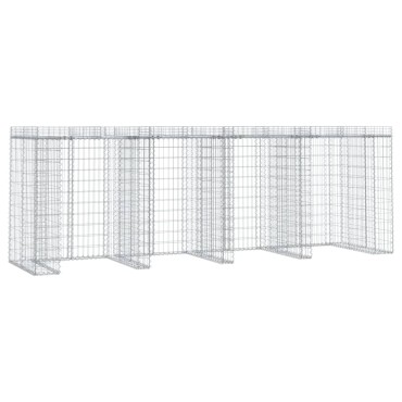 vidaXL Συρματοκιβώτιο Τοίχου Κάδου Απορ. 350x91x120 εκ Γαλβαν. Σίδηρος