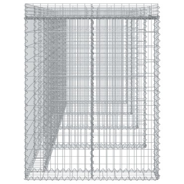 vidaXL Συρματοκιβώτιο Τοίχου Κάδου Απορ. 350x91x120 εκ Γαλβαν. Σίδηρος