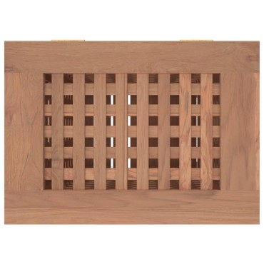 vidaXL Καλάθι Άπλυτων 35 x 25 x 60 εκ. από Μασίφ Ξύλο Teak