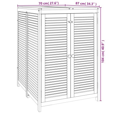 vidaXL Μπαούλο Αποθήκευσης Κήπου 70x87x104cm από Μασίφ Ξύλο Ακακίας 1 τεμ.