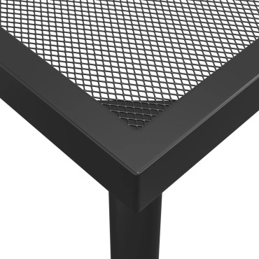 vidaXL Τραπέζι Κήπου Ανθρακί με Πλέγμα 110x80x72cm Ατσάλινο 1 τεμ.