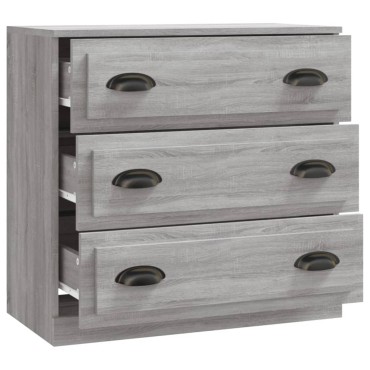 vidaXL Μπουφές Γκρι Sonoma 70x35,5x67,5cm από Επεξεργασμένο Ξύλο 1 τεμ.