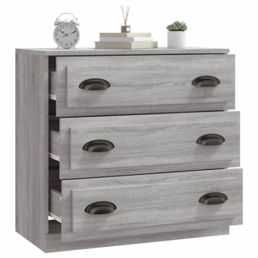 vidaXL Μπουφές Γκρι Sonoma 70x35,5x67,5cm από Επεξεργασμένο Ξύλο 1 τεμ.