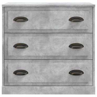 vidaXL Μπουφές Γκρι Σκυροδέματος 70x35,5x67,5cm Επεξεργασμένο Ξύλο 1 τεμ.