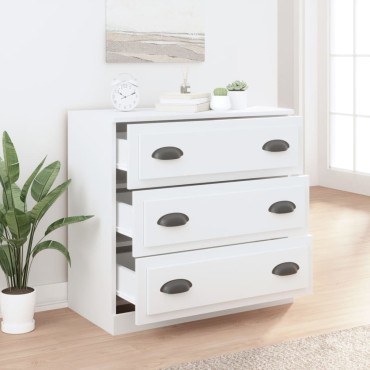vidaXL Ντουλάπι Λευκό 70x35,5x67,5cm από Επεξεργασμένο Ξύλο 1 τεμ.