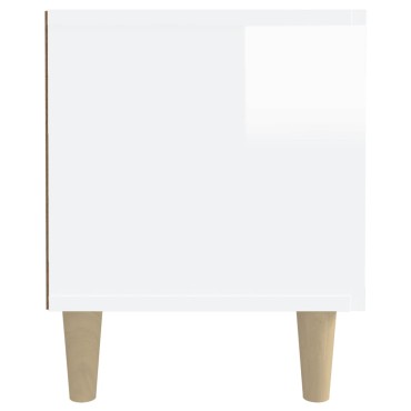 vidaXL Έπιπλο Τηλεόρασης Γυαλ. Λευκό 180x31,5x40cm Επεξεργασμένο Ξύλο
