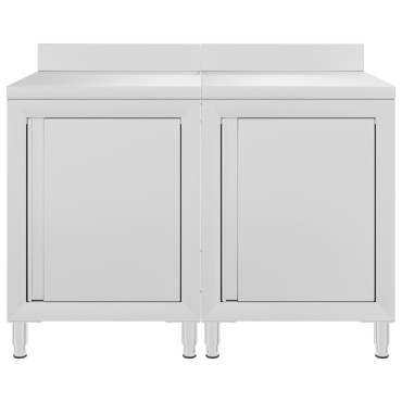 vidaXL Ερμάριο Πάγκος Εργασίας 120 x 60 x 96 εκ. από Ανοξείδωτο Ατσάλι