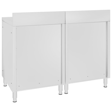 vidaXL Ερμάριο Πάγκος Εργασίας 120 x 60 x 96 εκ. από Ανοξείδωτο Ατσάλι