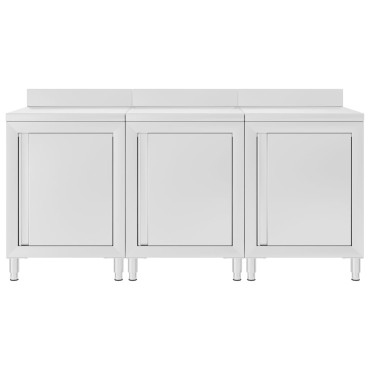 vidaXL Ερμάριο Πάγκος Εργασίας 180 x 60 x 96 εκ. από Ανοξείδωτο Ατσάλι