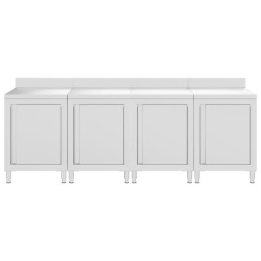 vidaXL Ερμάριο Πάγκος Εργασίας 240 x 60 x 96 εκ. από Ανοξείδωτο Ατσάλι