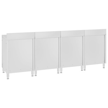 vidaXL Ερμάριο Πάγκος Εργασίας 240 x 60 x 96 εκ. από Ανοξείδωτο Ατσάλι