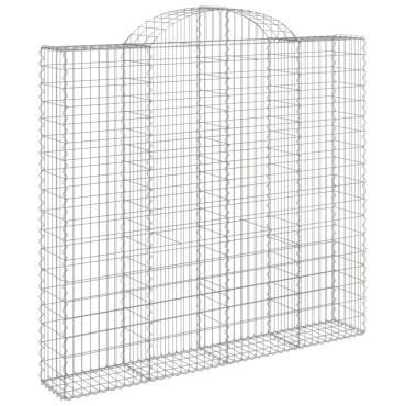 vidaXL Συρματοκιβώτιο Τοξωτό 200x50x180/200εκ. από Γαλβανισμένο Χάλυβα