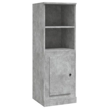 vidaXL Ντουλάπι Γκρι Σκυροδέματος 36x35,5x103,5cm Επεξεργασμένο Ξύλο 1 τεμ.