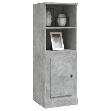 vidaXL Ντουλάπι Γκρι Σκυροδέματος 36x35,5x103,5cm Επεξεργασμένο Ξύλο 1 τεμ.
