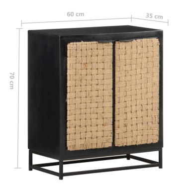 vidaXL Ντουλάπι 60x35x70cm από Μασίφ Ξύλο Μάνγκο 1 τεμ.
