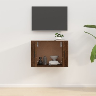 vidaXL Έπιπλο Τηλεόρασης Επιτοίχιο Καφέ Δρυς 57x34,5x40cm