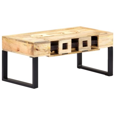 vidaXL Τραπέζι Σαλονιού Στιλ Κασέτας 100x52x45cm Μασίφ Ξύλο Μάνγκο 1 τεμ.