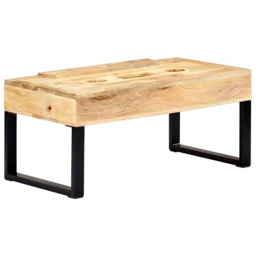 vidaXL Τραπέζι Σαλονιού Στιλ Κασέτας 100x52x45cm Μασίφ Ξύλο Μάνγκο 1 τεμ.