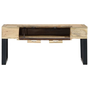 vidaXL Τραπέζι Σαλονιού Στιλ Κασέτας 100x52x45cm Μασίφ Ξύλο Μάνγκο 1 τεμ.