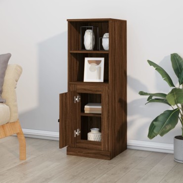 vidaXL Ντουλάπι Καφέ δρυς 36x35,5x103,5cm από Επεξεργασμένο Ξύλο 1 τεμ.