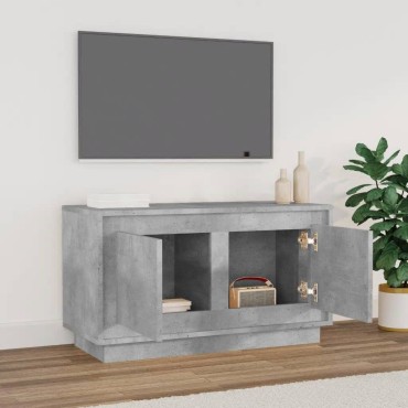 vidaXL Έπιπλο Τηλεόρασης Γκρι Σκυρ. 80x35x45cm Επεξ. Ξύλο