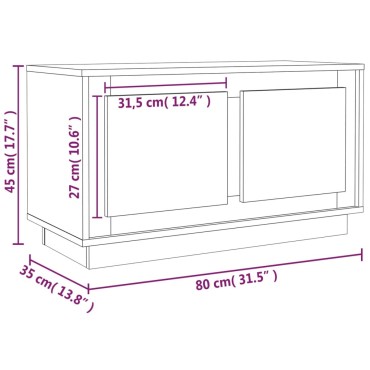 vidaXL Έπιπλο Τηλεόρασης Καπνιστή Δρυς 80x35x45cm Επεξ. Ξύλο