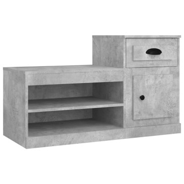 vidaXL Παπουτσοθήκη Γκρι Σκυροδέματος 100x42x60cm Επεξεργασμένο Ξύλο