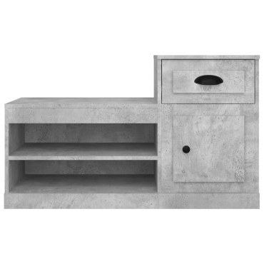 vidaXL Παπουτσοθήκη Γκρι Σκυροδέματος 100x42x60cm Επεξεργασμένο Ξύλο