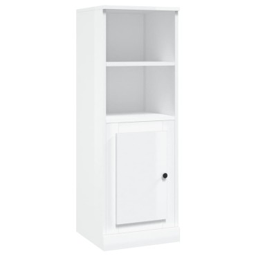 vidaXL Ντουλάπι Γυαλιστερό λευκό 36x35,5x103,5 από Επεξεργασμένο Ξύλο 36x35,5x103,5cm 1 τεμ.