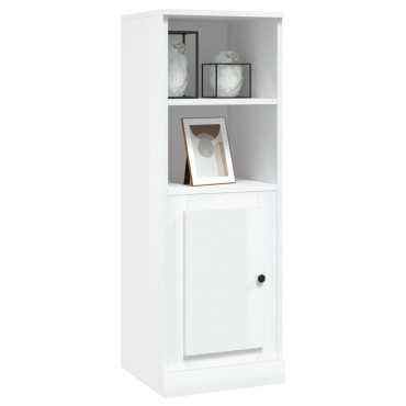 vidaXL Ντουλάπι Γυαλιστερό λευκό 36x35,5x103,5 από Επεξεργασμένο Ξύλο 36x35,5x103,5cm 1 τεμ.
