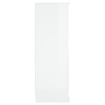 vidaXL Ντουλάπι Γυαλιστερό λευκό 36x35,5x103,5 από Επεξεργασμένο Ξύλο 36x35,5x103,5cm 1 τεμ.