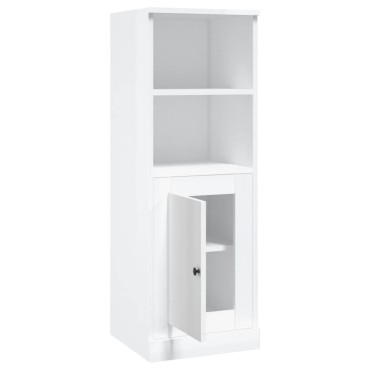 vidaXL Ντουλάπι Γυαλιστερό λευκό 36x35,5x103,5 από Επεξεργασμένο Ξύλο 36x35,5x103,5cm 1 τεμ.
