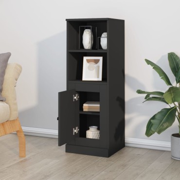 vidaXL Ντουλάπι Μαύρο 36x35,5x103,5cm από Επεξεργασμένο Ξύλο 1 τεμ.