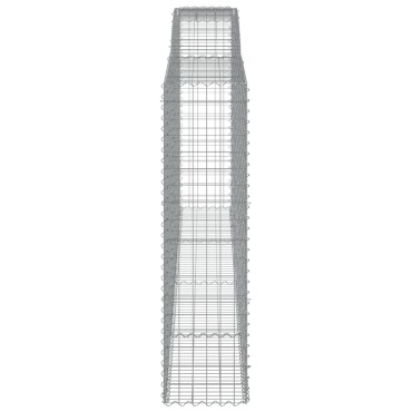 vidaXL Συρματοκιβώτιο Τοξωτό 400x50x180/200εκ. από Γαλβανισμένο Χάλυβα