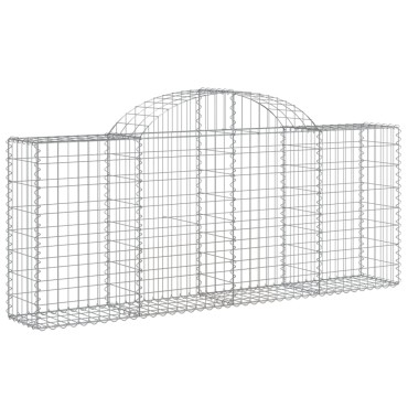vidaXL Συρματοκιβώτια Τοξωτά 40 τεμ. 200x30x80/100 εκ. Γαλβαν. Ατσάλι