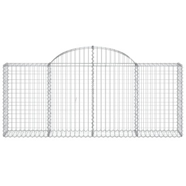 vidaXL Συρματοκιβώτια Τοξωτά 40 τεμ. 200x30x80/100 εκ. Γαλβαν. Ατσάλι