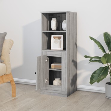 vidaXL Ντουλάπι Γκρι sonoma 36x35,5x103,5cm από Επεξεργασμένο Ξύλο 1 τεμ.