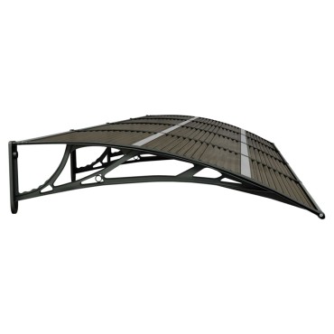 vidaXL Στέγαστρο Πόρτας Μαύρο 350 x 100 εκ. από Πολυκαρβονικό